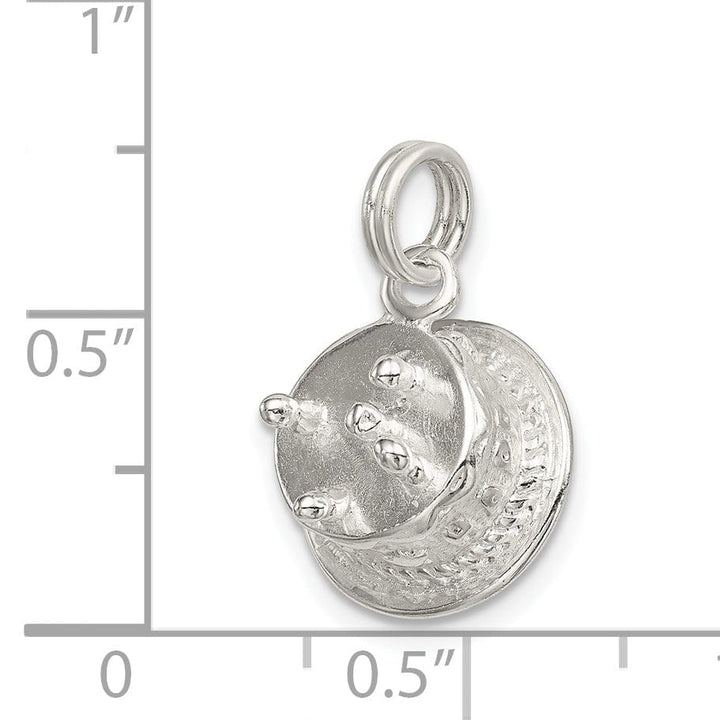 Sterling Silver 3-D Happy Birthday Cake Charm