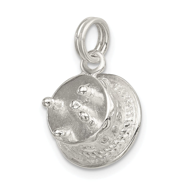 Sterling Silver 3-D Happy Birthday Cake Charm