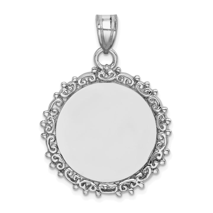 Sterling Silver Polished Fancy Round Pendant