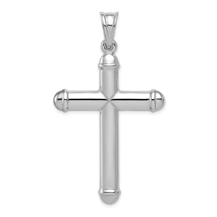 Silver Rhodium Polished Latin Cross Pendant