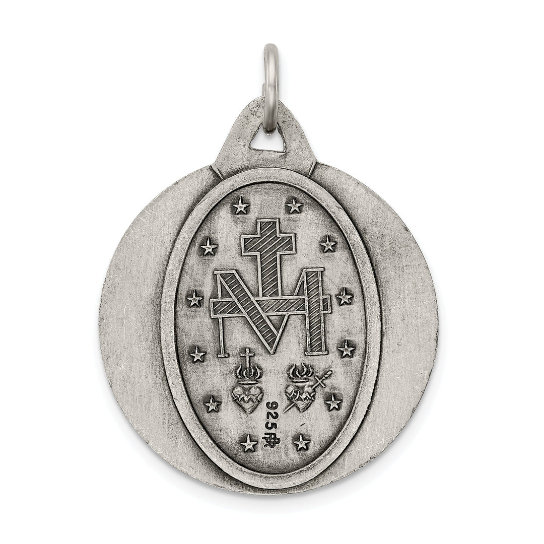 Sterling Silver Antiqued Miraculous Medal