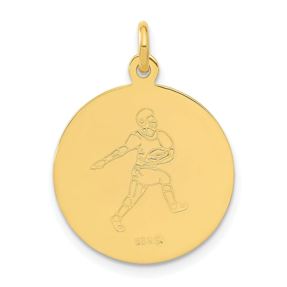 24 Gold-plated Silver StChristopher Football Medal