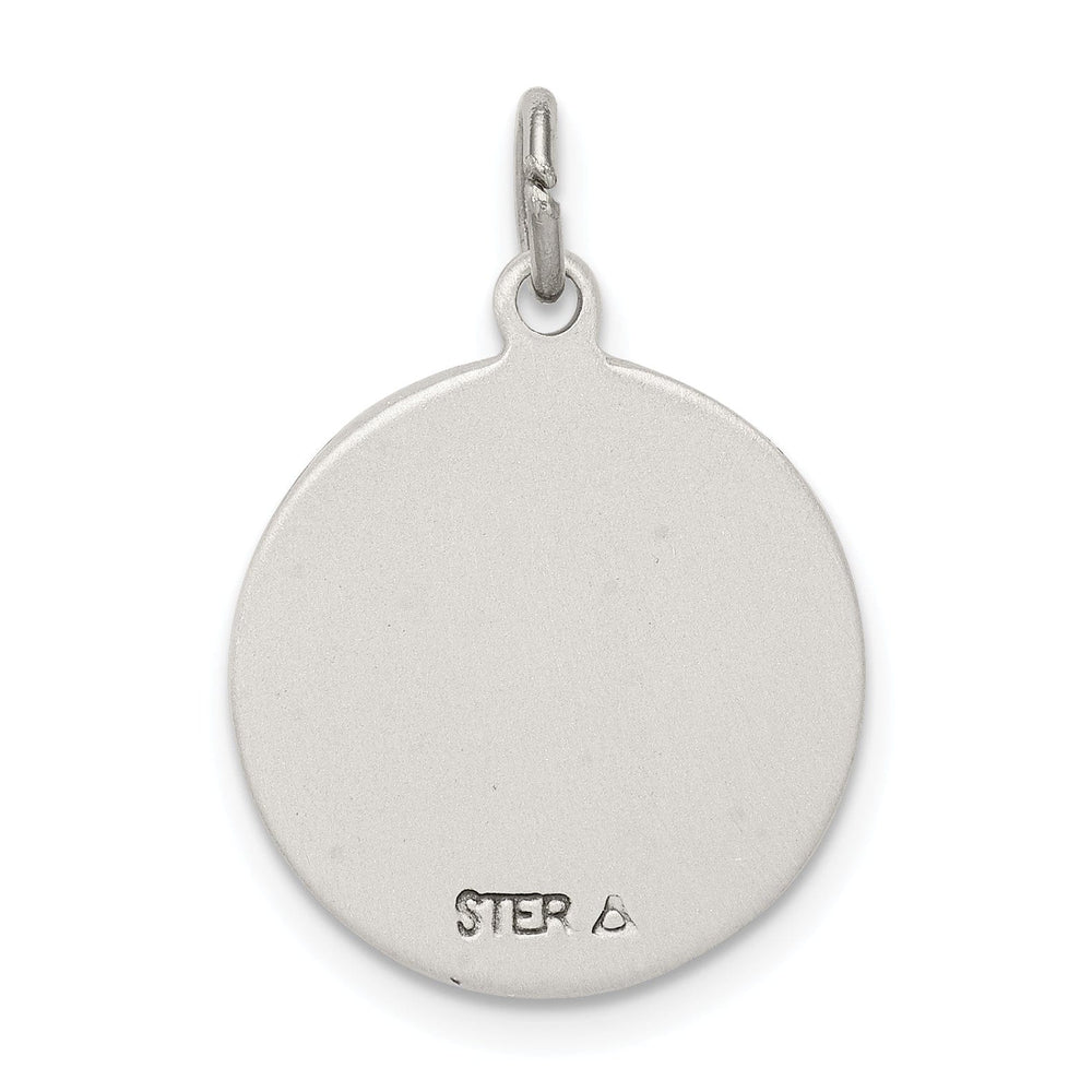 Sterling Silver Oxidized Saint Anne Medal