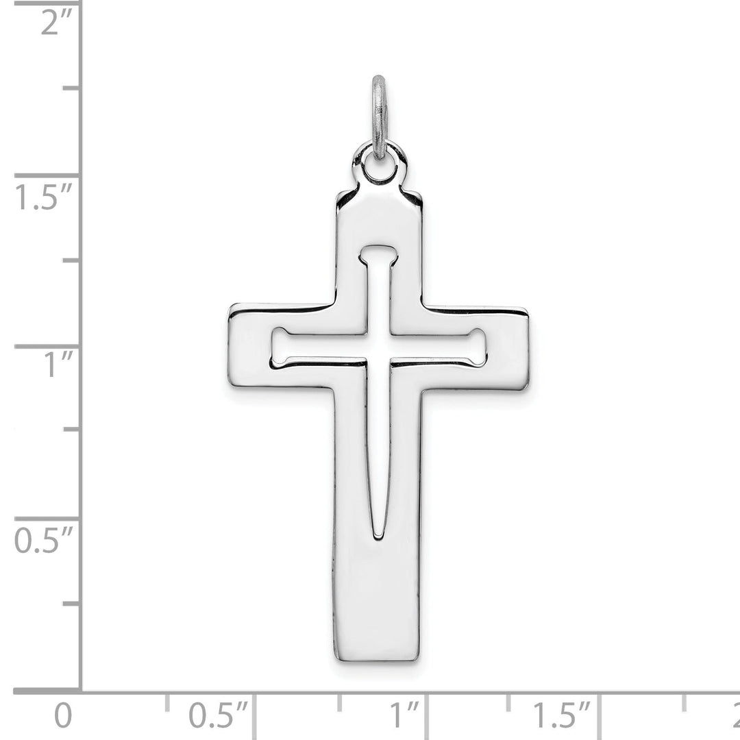 Solid Sterling Silver Latin Cross Pendant