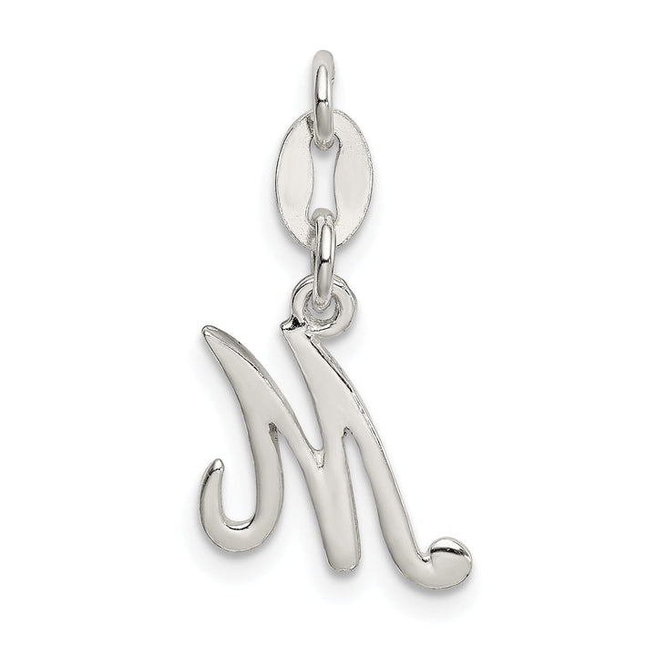 Sterling Silver Chain SlideM Charm Pendant