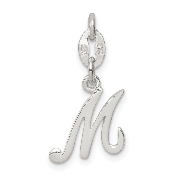 Sterling Silver Chain SlideM Charm Pendant