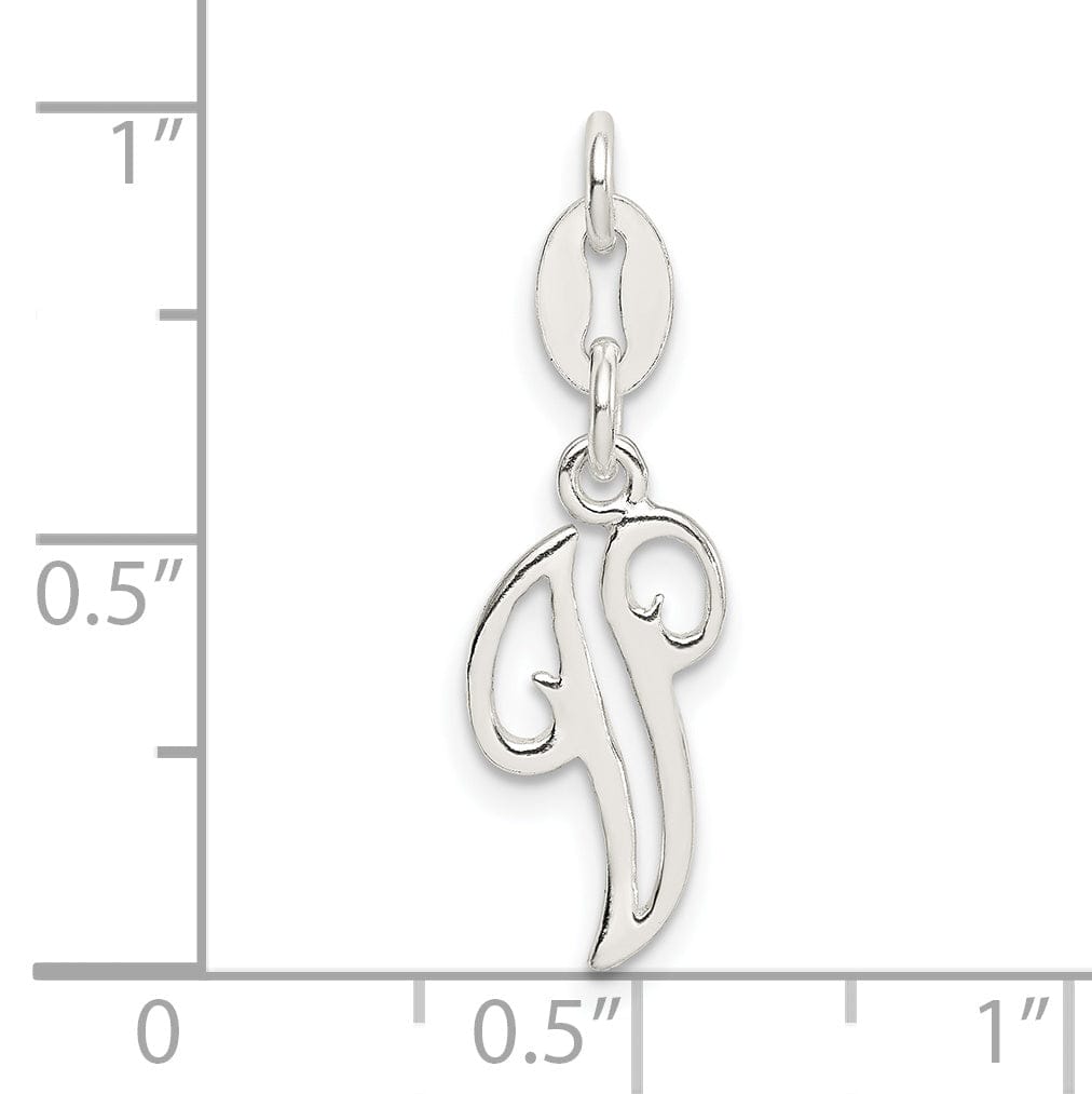 Sterling Silver Chain SlideV Charm Pendant