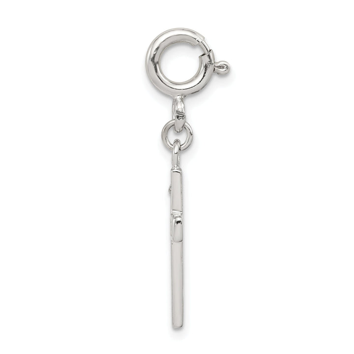 Sterling Silver CZ Faith Cross Clip-on Charm