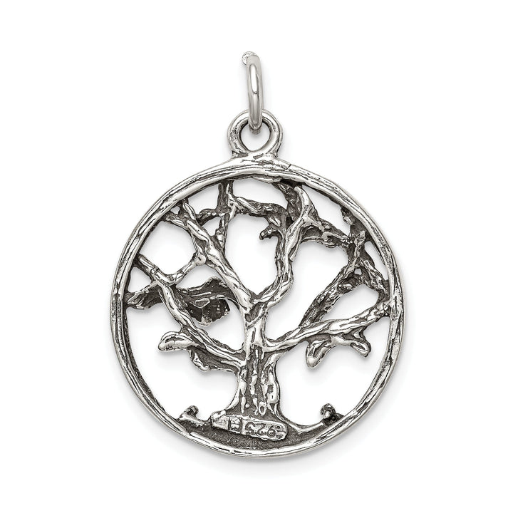 Sterling Silver Antiqued Finish Tree Charm