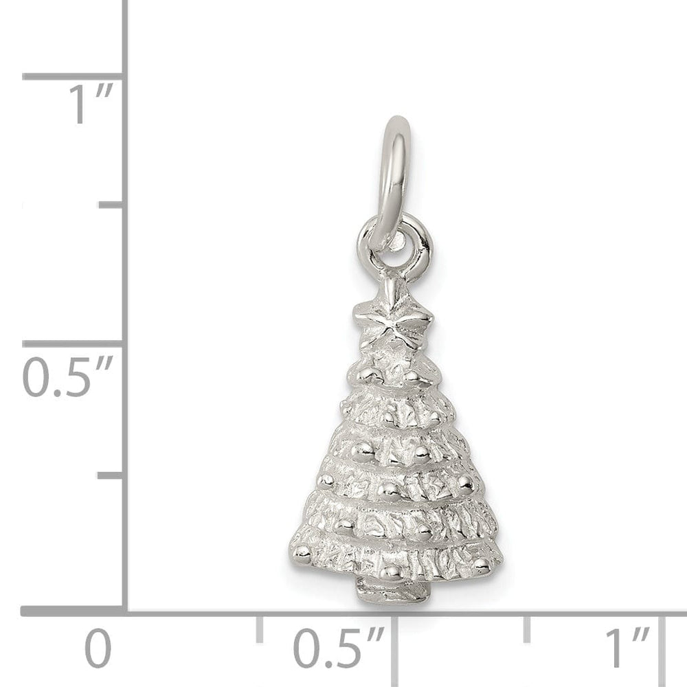 Sterling Silver Christmas Tree Charm Pendant