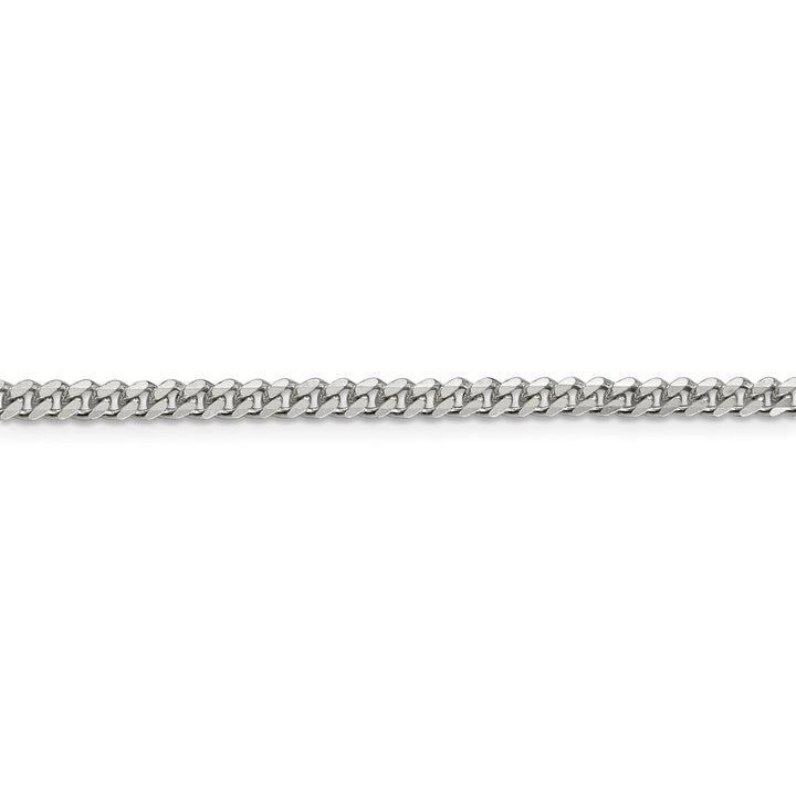 Silver Polished 4.00-mm Solid Curb Link Chain