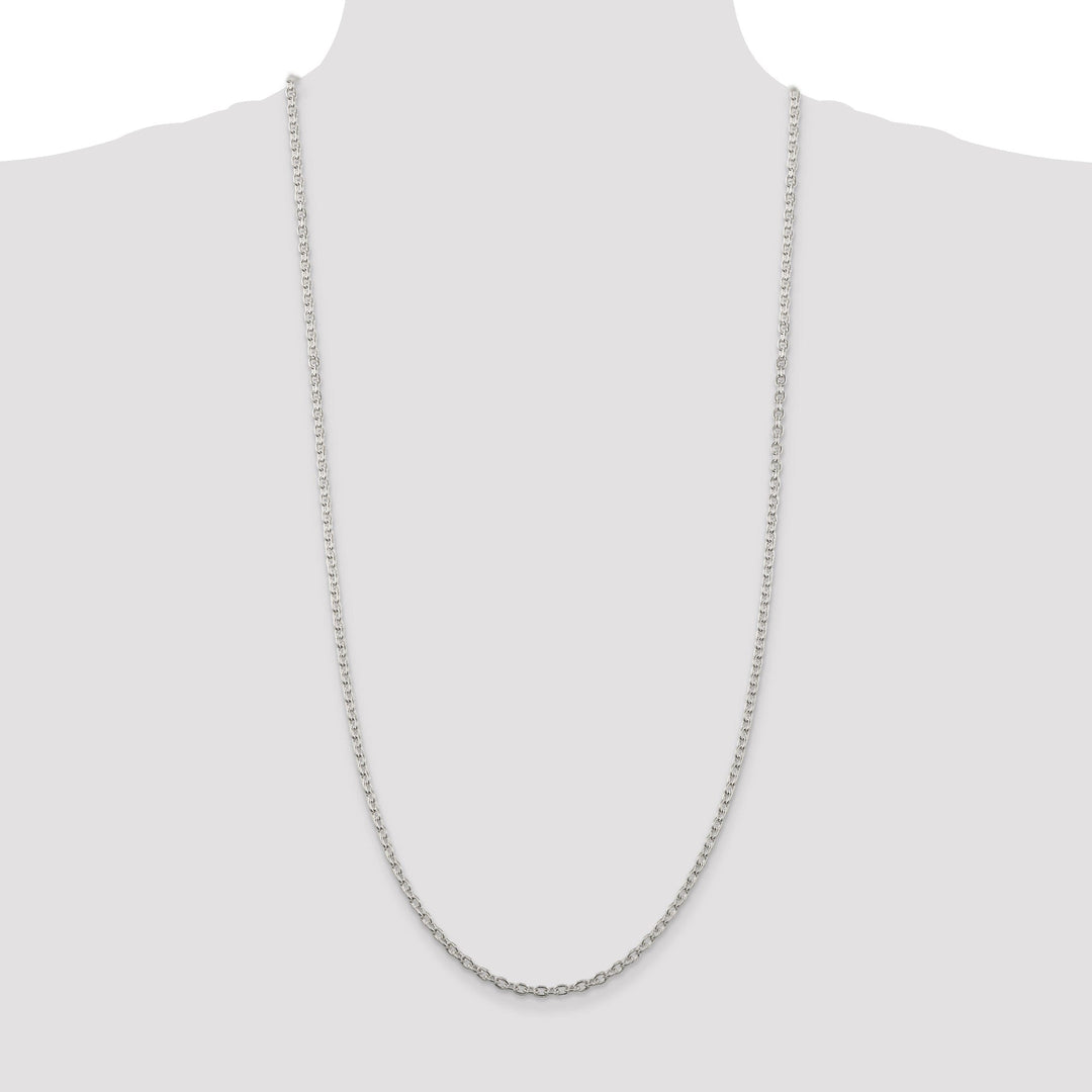 Sterling Silver Polished 3.50-mm Cable Chain