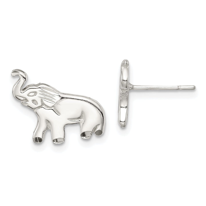 Sterling Silver Elephant Post Earrings