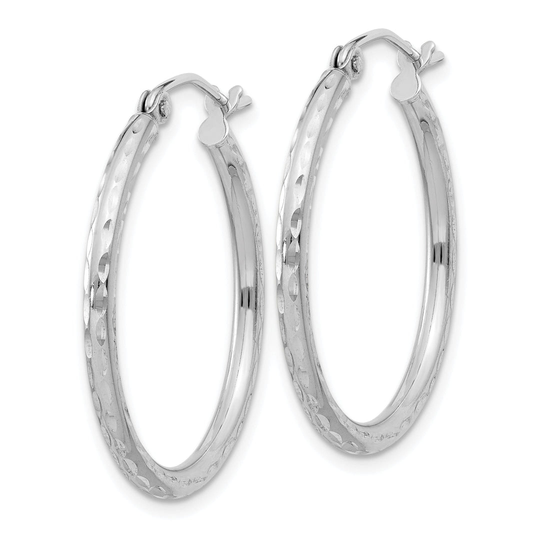 Silver Hollow D.C Round Hoop Wire Cluch Earring