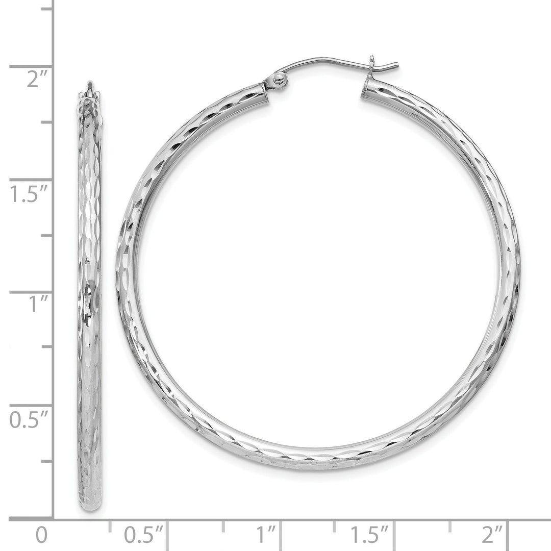 Silver D.C Hollow Hoop Wire Cluch Earrings