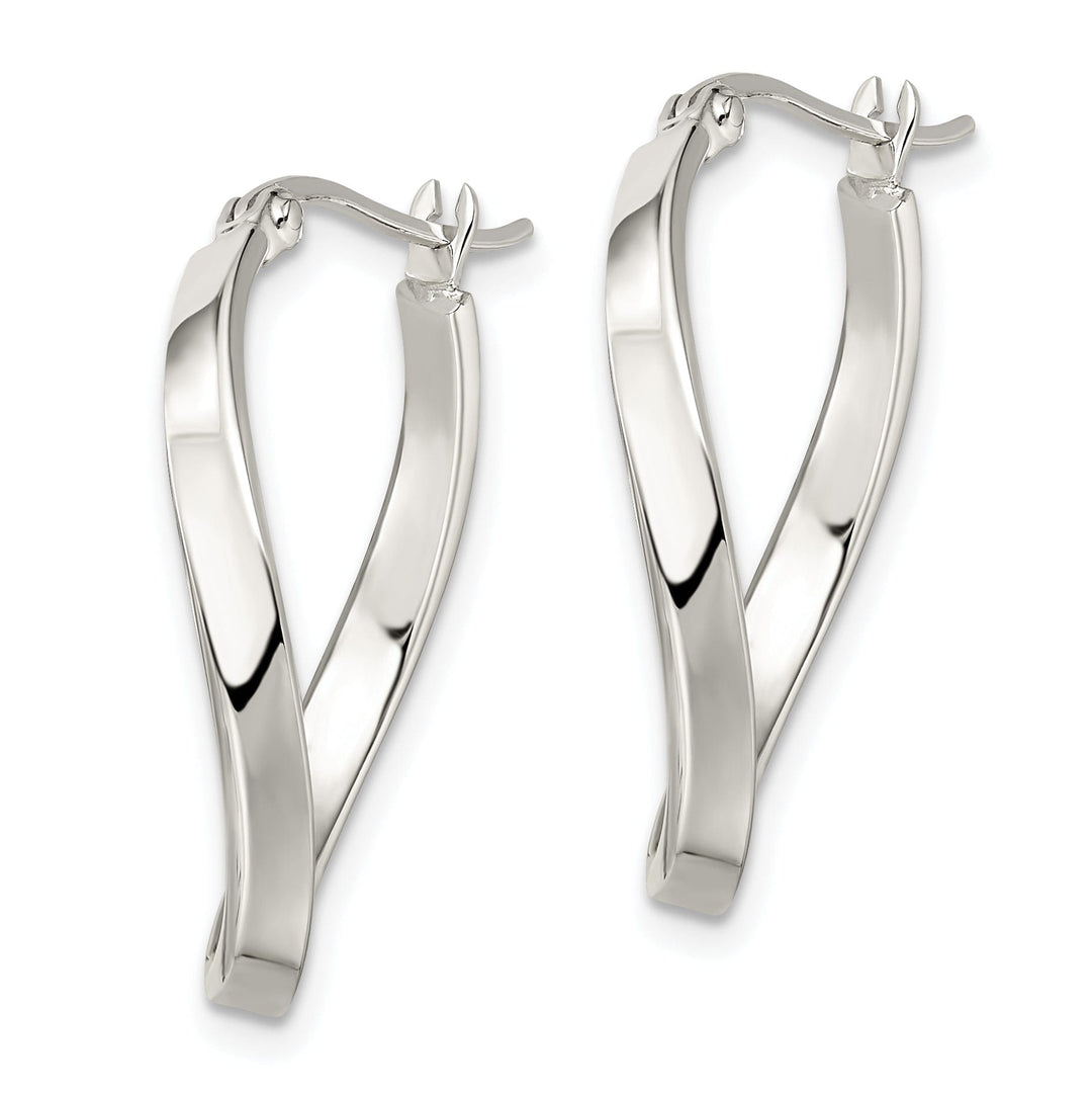 Sterling Silver Twisted Hoop Earrings