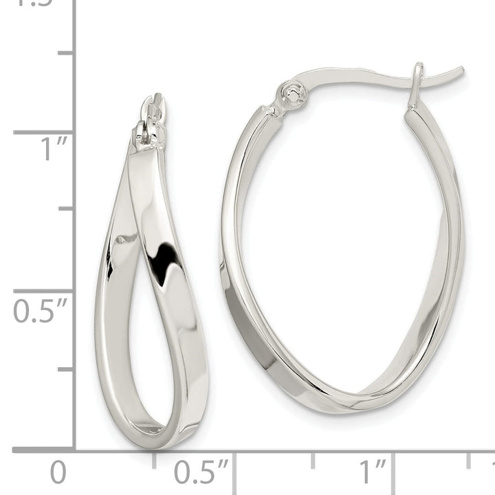 Sterling Silver Twisted Hoop Earrings