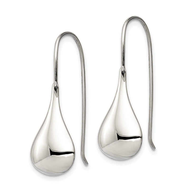 Sterling Silver Tear Drop Wire Drop Earrings