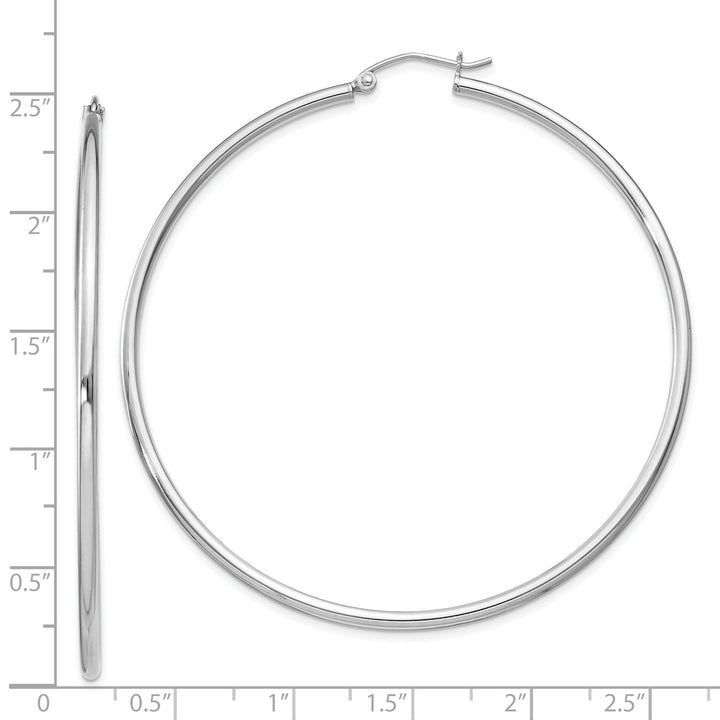 Sterling Silver Hollow Hoop Hinged Earring