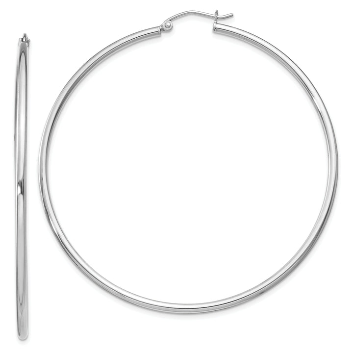 Sterling Silver Hollow Hoop Hinged Earring