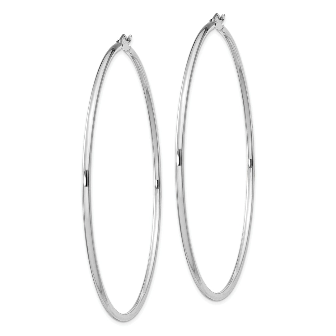 Sterling Silver Hollow Hoop Hinged Earring