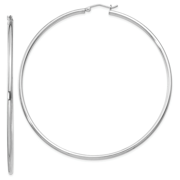 Sterling Silver Hollow Hoop Hinged Earring