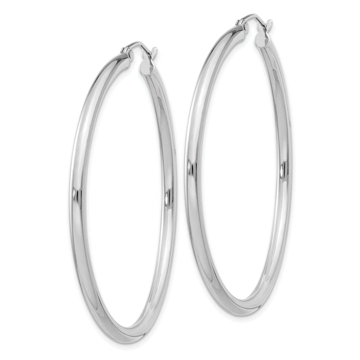 Sterling Silver Hollow Tube Hoop Hinged Earring