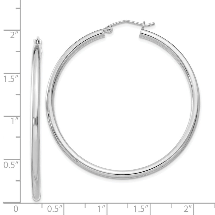 Sterling Silver Hollow Tube Hoop Hinged Earring