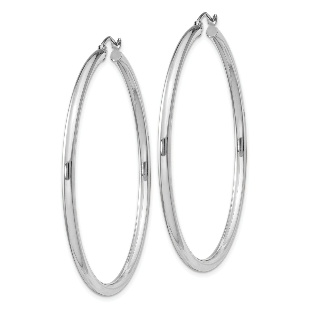 Sterling Silver Hollow Tube Hoop Hinged Earring