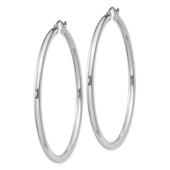 Sterling Silver Hollow Tube Hoop Hinged Earring