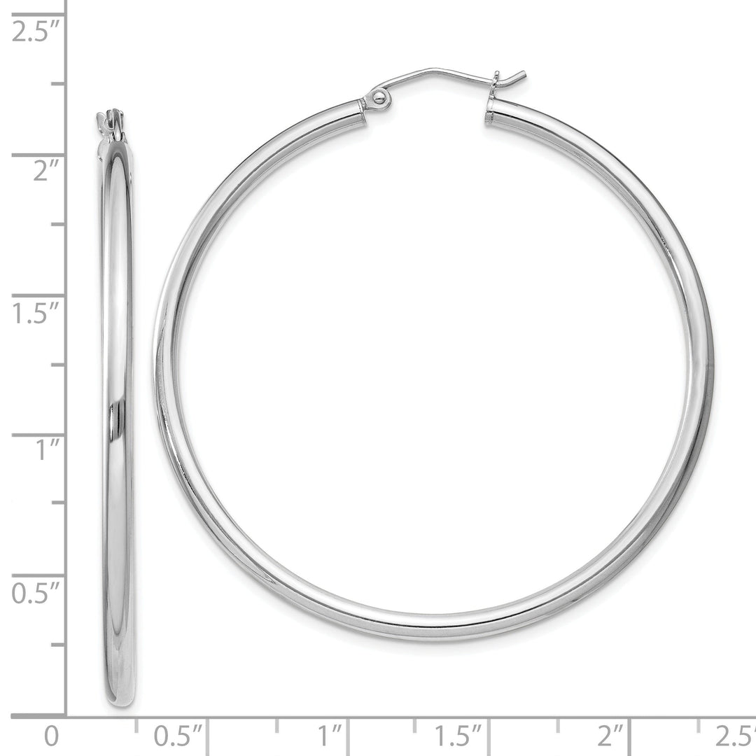 Sterling Silver Hollow Tube Hoop Hinged Earring