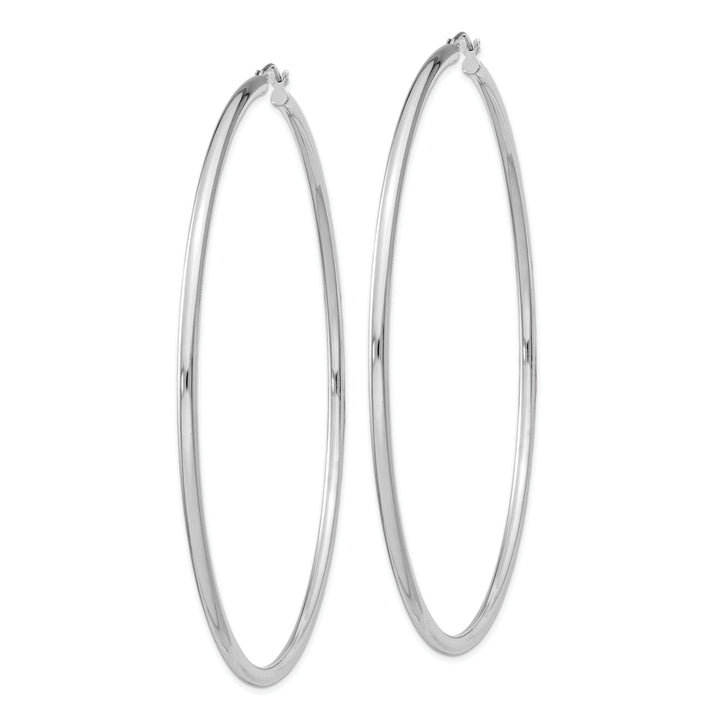 Sterling Silver Hollow Tube Hoop Hinged Earring