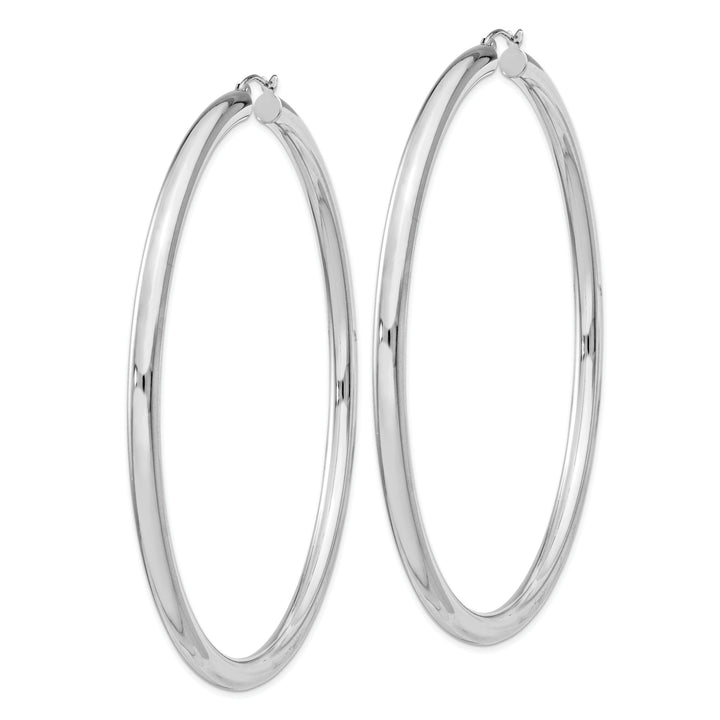 Sterling Silver Round Hoop Hinged Earrings