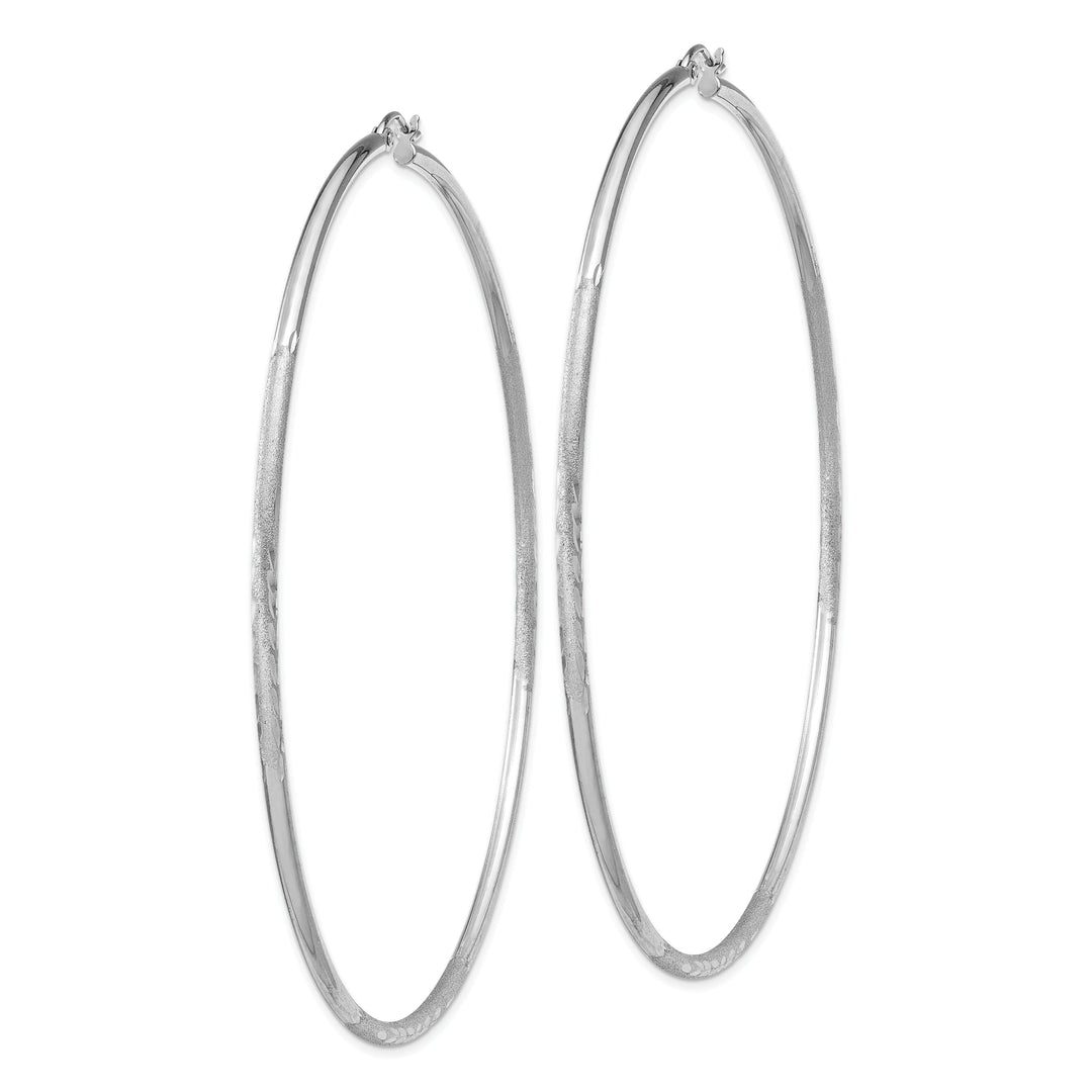 Silver D.C Round Hoop Hinged Earrings