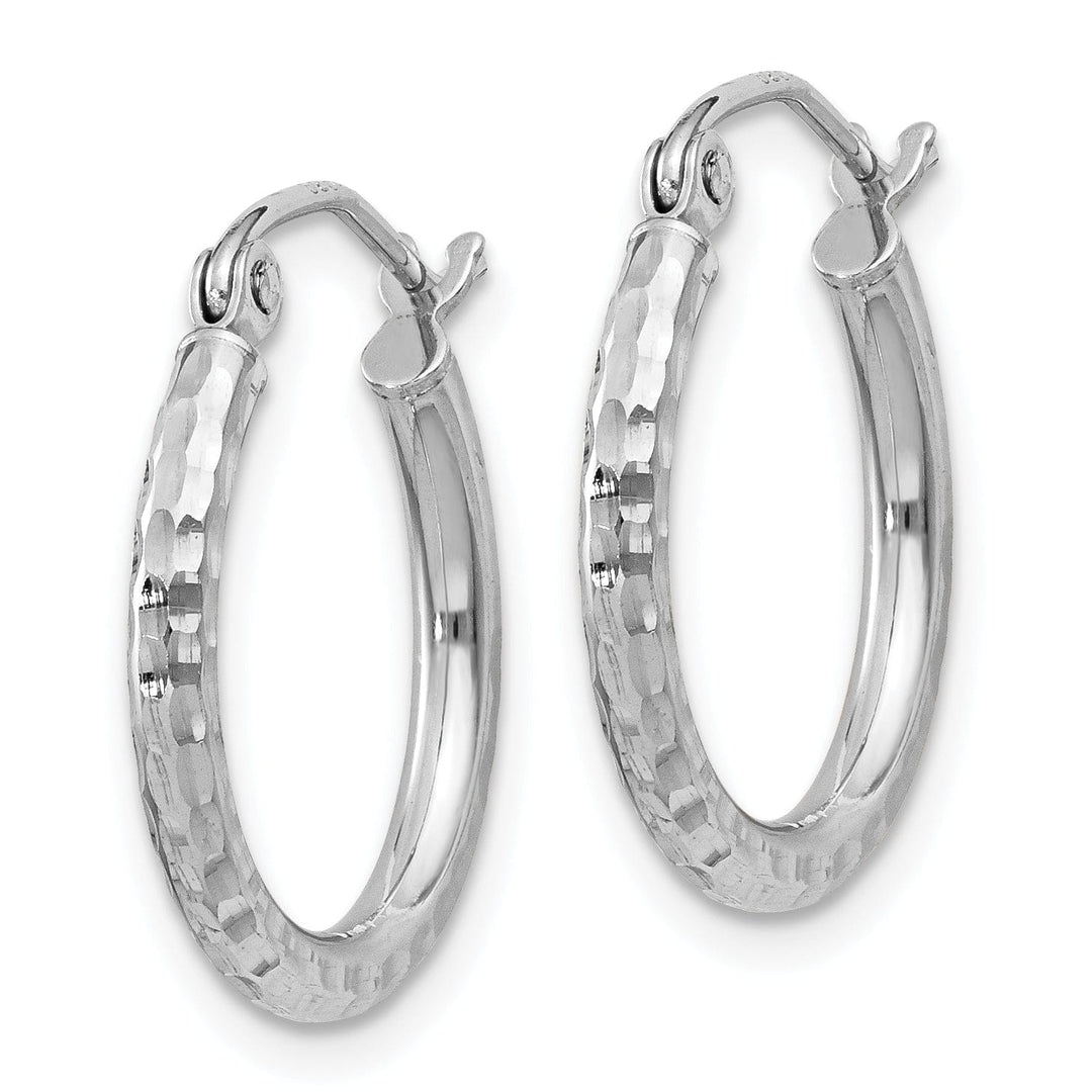 Silver D.C Hollow Round Hoop Wire Cluch Earring