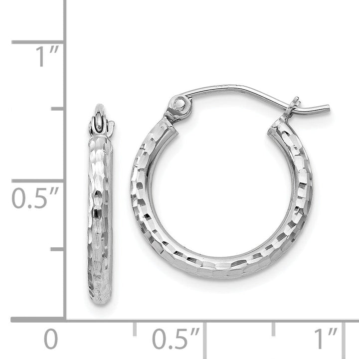 Silver D.C Hollow Round Hoop Wire Cluch Earring