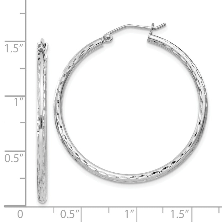 Silver D.C Hollow Round Hoop Wire Cluch Earring