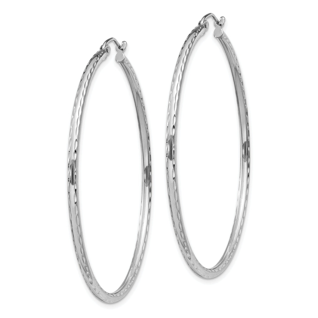 Silver D.C Hollow Round Hoop Wire Cluch Earring