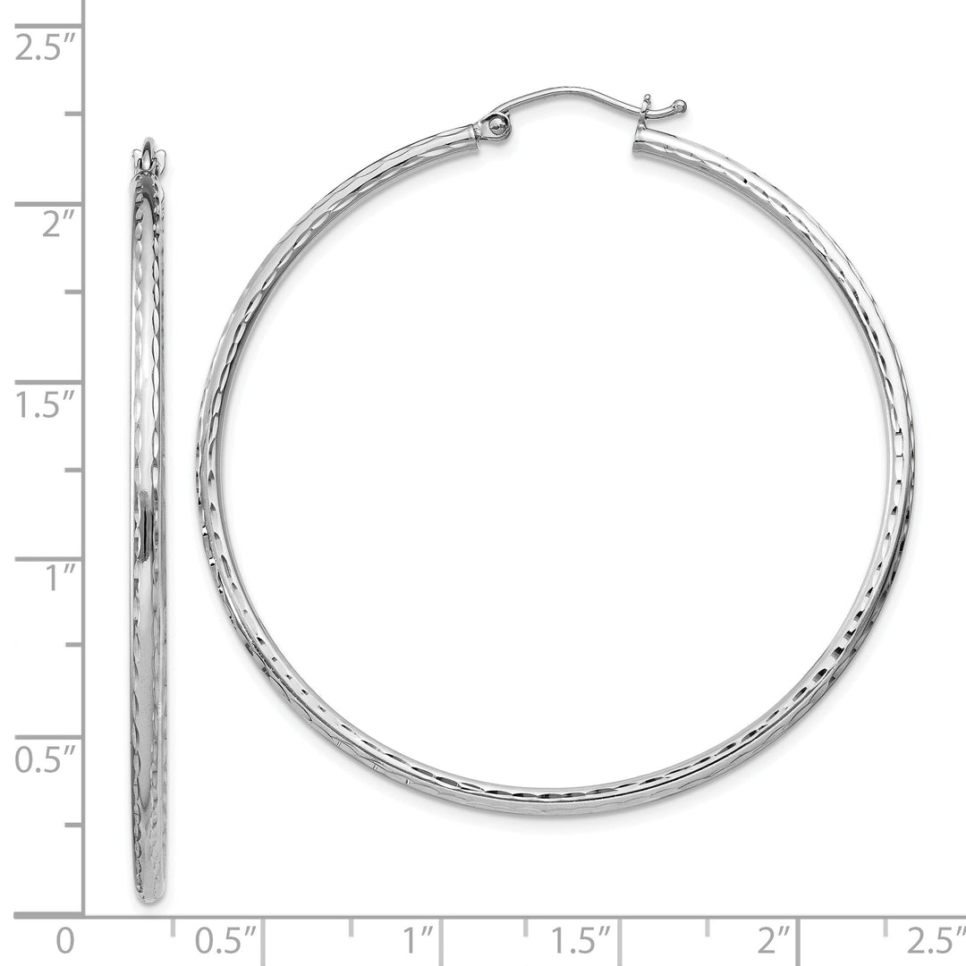 Silver D.C Hollow Round Hoop Wire Cluch Earring