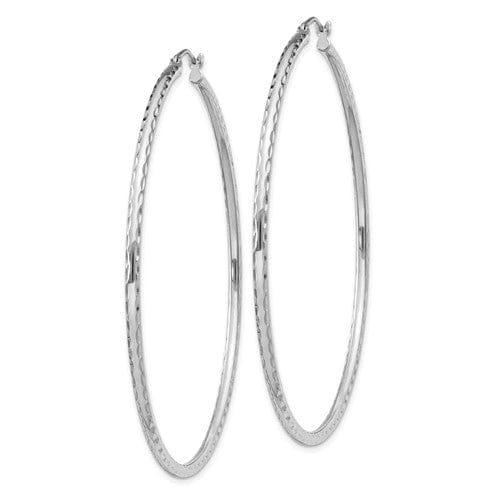 Silver D.C Hollow Round Hoop Wire Cluch Earring