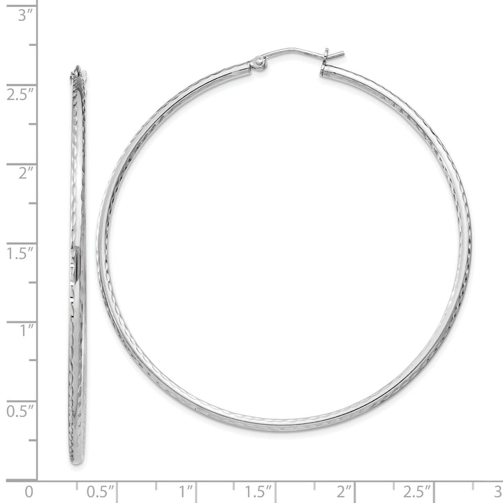 Silver D.C Hollow Round Hoop Wire Cluch Earring