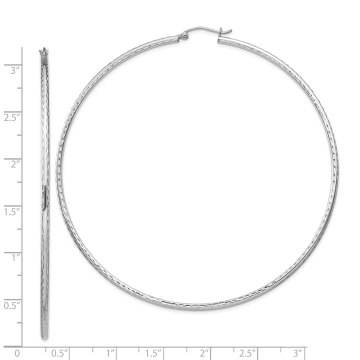 Silver D.C Hollow Round Hoop Wire Cluch Earring