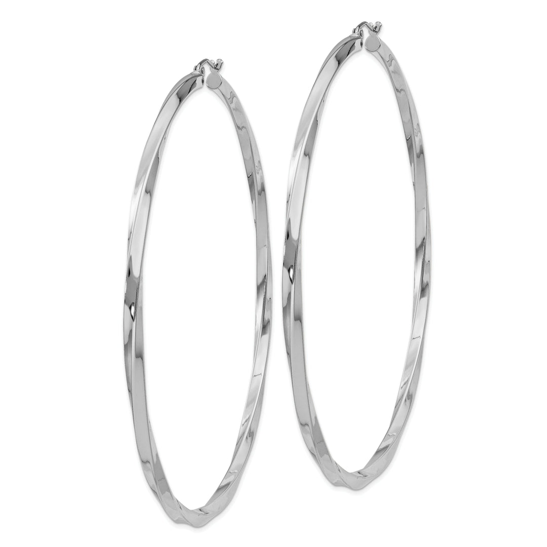 Sterling Silver Twisted Hoop Earrings