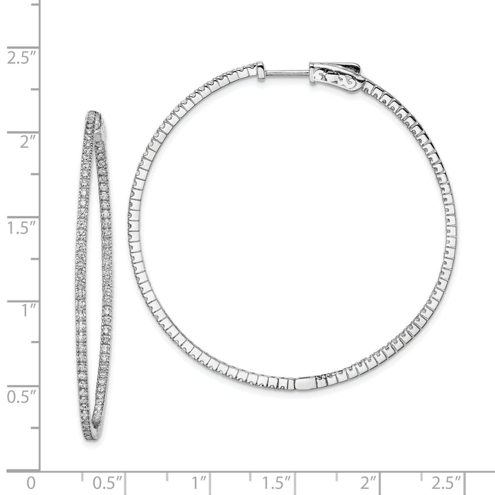 Sterling Silver CZ Hoop Earrings