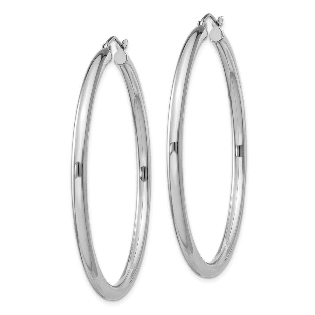 Sterling Silver Round Hoop Hinged Earrings