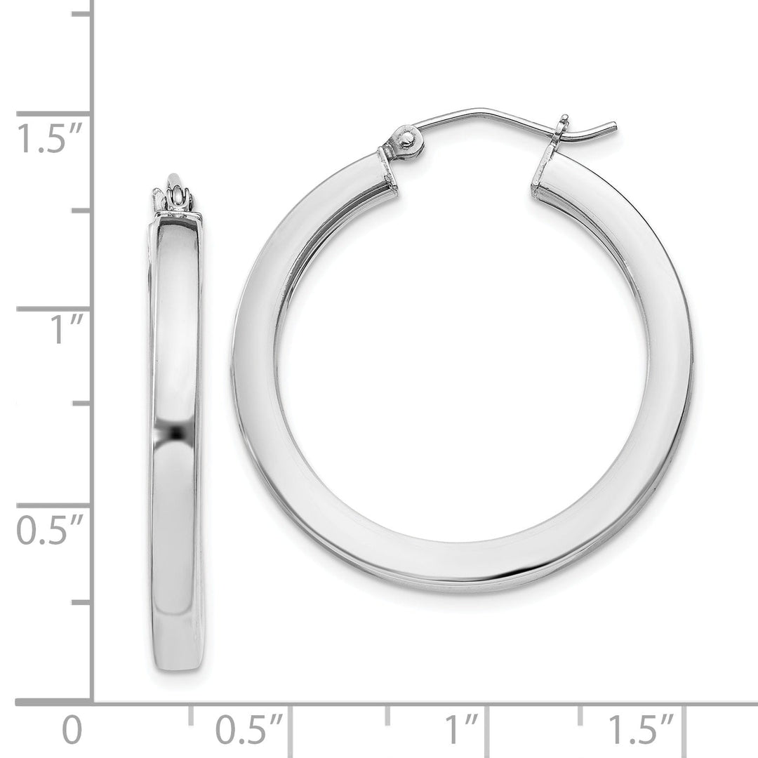 Sterling Silver Hoop 3.25MM Earrings