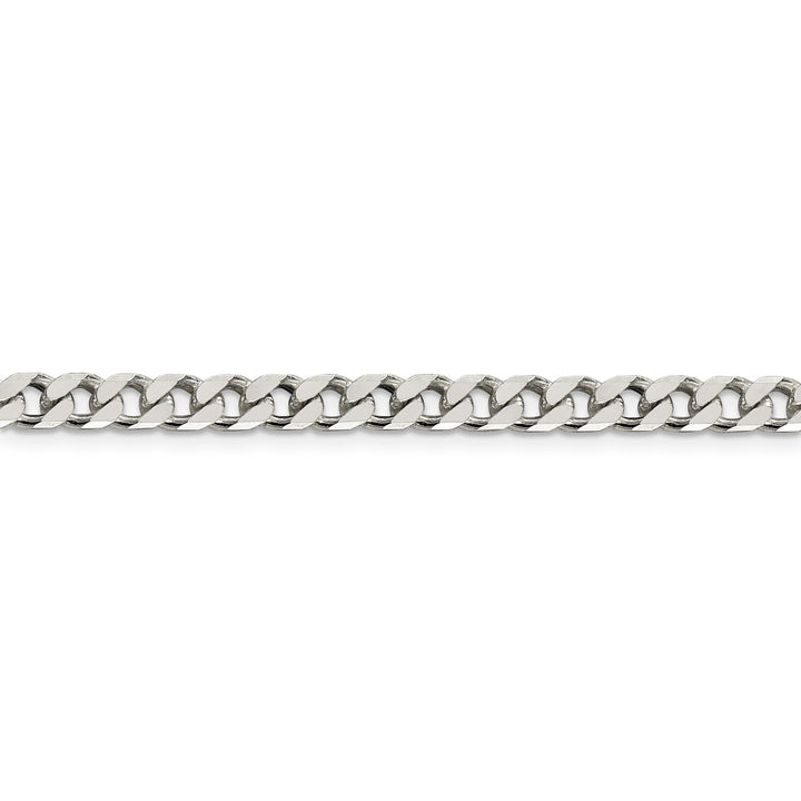 Silver Polished 4.50-mm Solid Curb Link Chain