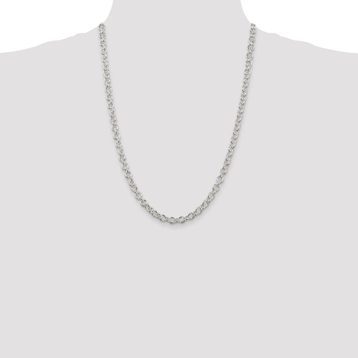 Sterling Silver Polished 6.10-mm Cable Chain