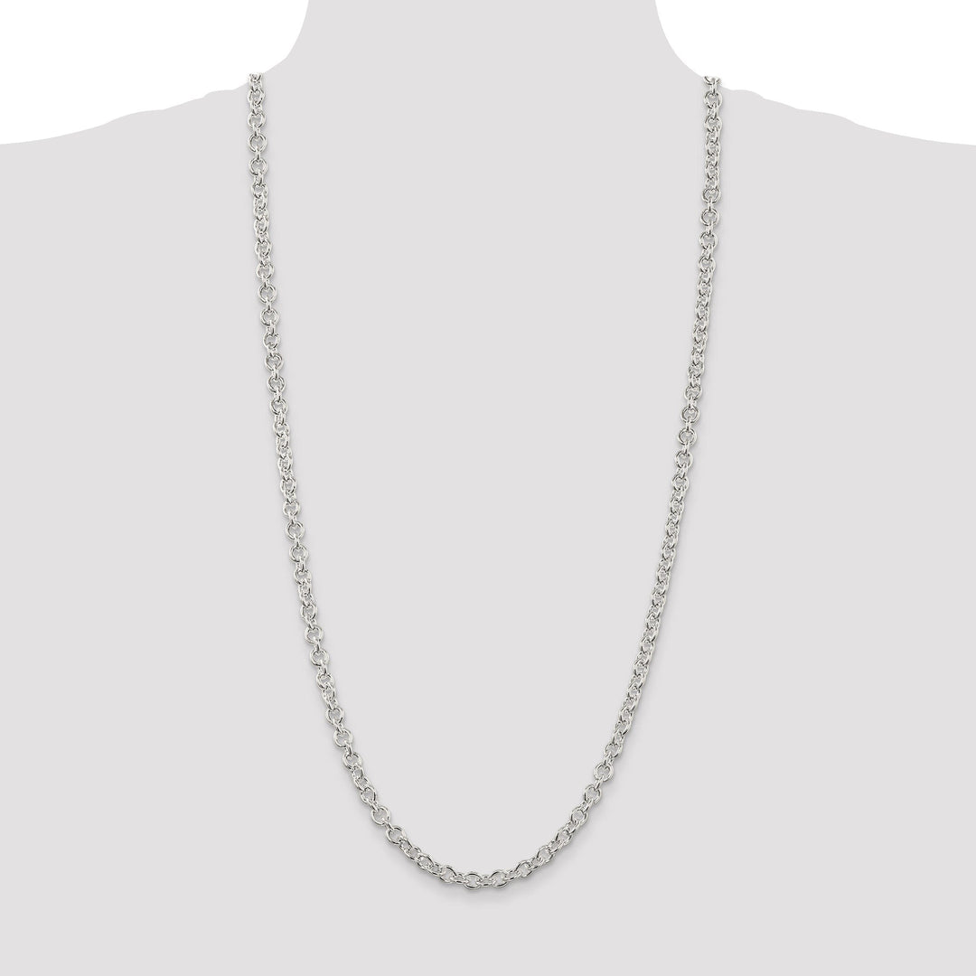 Sterling Silver Polished 6.10-mm Cable Chain