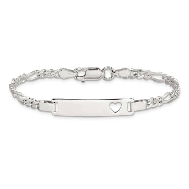 Silver Polished Engravable Baby ID Bracelet